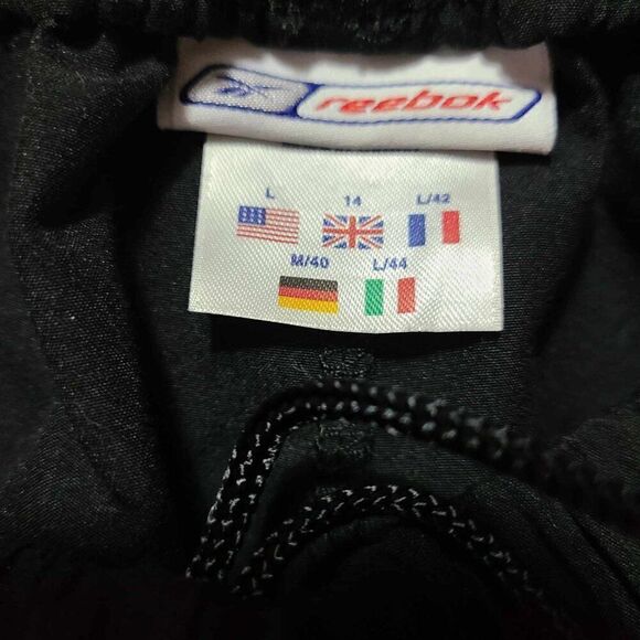 Reebok Black Tennis Shorts with White Stripe Accent size Large - Picture 8 of 8